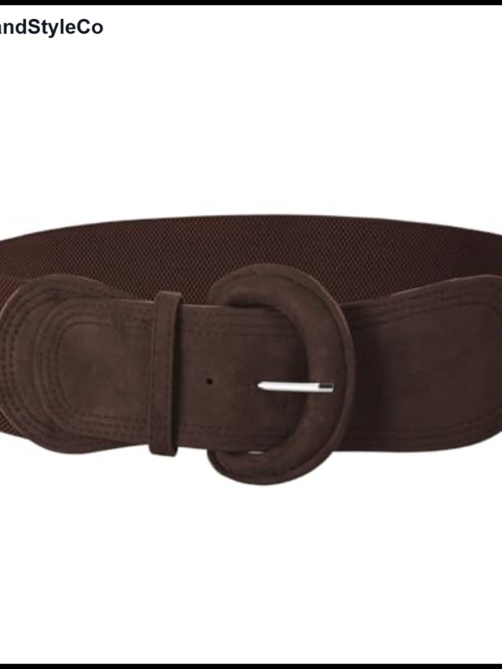 Wide Suede Elastic Waist Belt with Buckle, High Stretch Chunky Belts for Dresses